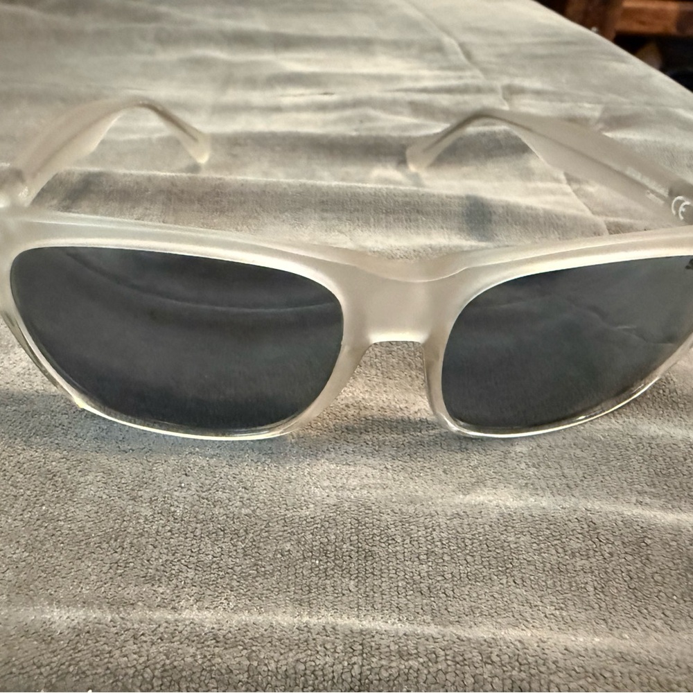 Smith Optics Tioga - Polarized Frosted Clear Sunglasses with Dark Lenses